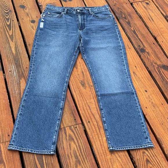 NWT Daily Blue Denim by AG Classic Straight Leg Acid Wash Jean Size 30 - Picture 1 of 10
